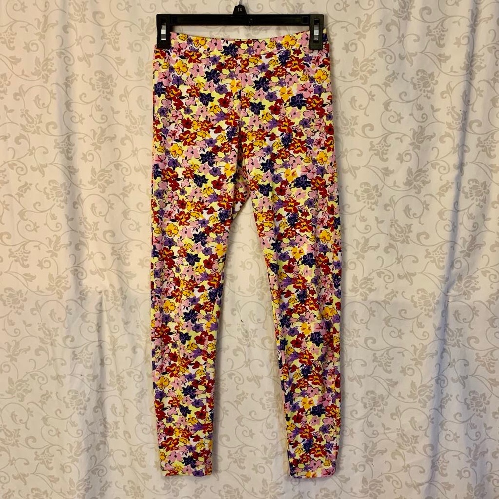 Code Bleu Girls Muiltcolor Floral Leggings Size L